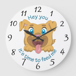 Grande Horloge Ronde Hé vous, il est l'heure de m'alimenter