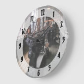 Grande Horloge Ronde Heavy machine Shop With Lamps (Angle)