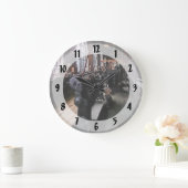 Grande Horloge Ronde Heavy machine Shop With Lamps (Maison)