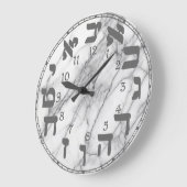Grande Horloge Ronde Hebrew Numbers (Angle)