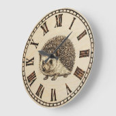 Grande Horloge Ronde  Hedgehog Wall Clock  (Angle)