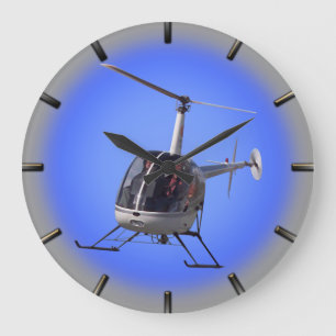 Grande Horloge Ronde Helicopter Clock Cool Helicopter Wall Clock