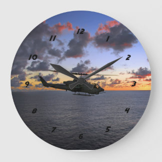 Grande Horloge Ronde Hélicoptère de combat de cobra