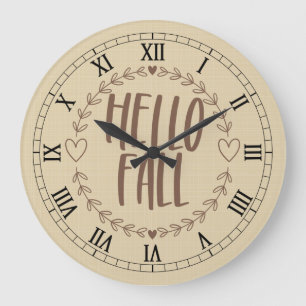 Grande Horloge Ronde Hello Fall Clock