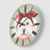 Grande Horloge Ronde Henrietta the Havanese Wall Clock (Angle)