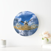 Grande Horloge Ronde Hêtre 18 Flying High Design (Maison)