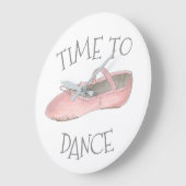 Grande Horloge Ronde Heure de danser Ballet Chaussure Studio Ballerina (Angle)