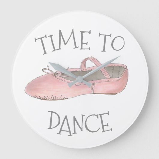 Grande Horloge Ronde Heure de danser Ballet Chaussure Studio Ballerina (Recto)