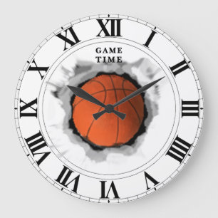 Grande Horloge Ronde Heure de jeu de basketball