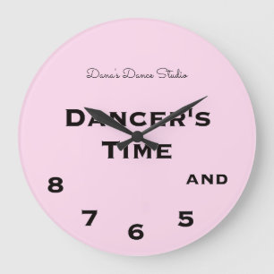 Grande Horloge Ronde Heure de la danseuse rose 5, 6, 7 et 8 Novelty Rou