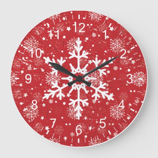 Grande Horloge Ronde Heure de Snowflake (Recto)
