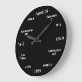 Grande Horloge Ronde Heure d'imposition pour l'étudiant comptable compt (Angle)