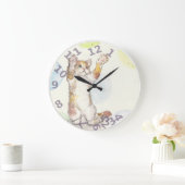 Grande Horloge Ronde Heure du chat (Maison)