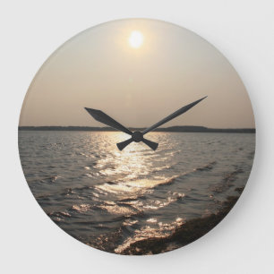 Grande Horloge Ronde Heure du coucher de soleil AI