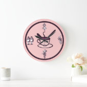 Grande Horloge Ronde Heure d'une mad Tea Party cadenas (Maison)