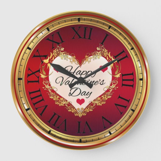 Grande Horloge Ronde Heureuse Sainte-Valentin (Recto)
