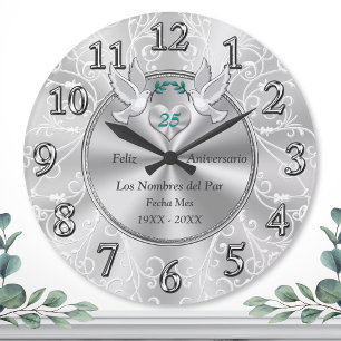 Grande Horloge Ronde Heureux 25 Anniversaire Montre
