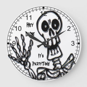 Grande Horloge Ronde Hey Dude Skeleton