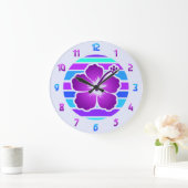 Grande Horloge Ronde Hibiscus (Maison)