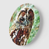 GRANDE HORLOGE RONDE HIBOU (Angle)