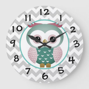 Grande Horloge Ronde Hibou