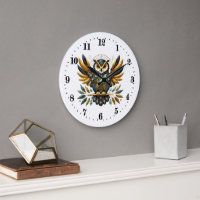 hibou art déco élégant