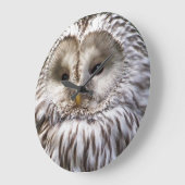 Grande Horloge Ronde Hiboux (Angle)