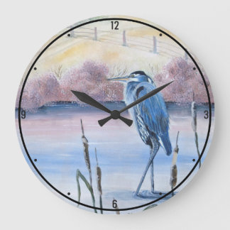 Grande Horloge Ronde Hidden Valley Blue Heron Pason Gallery Lake Art