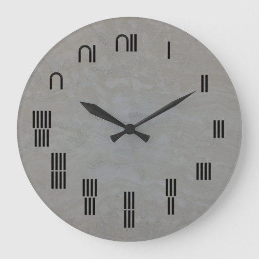 Grande Horloge Ronde Hiéroglyphe égyptien antique (Recto)