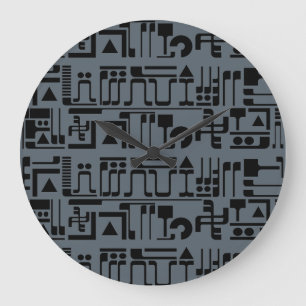 Grande Horloge Ronde Hiéroglyphes Aliens