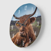 Grande Horloge Ronde Highland Cow (Angle)