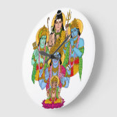 Grande Horloge Ronde Hindu Gods Clock (Angle)