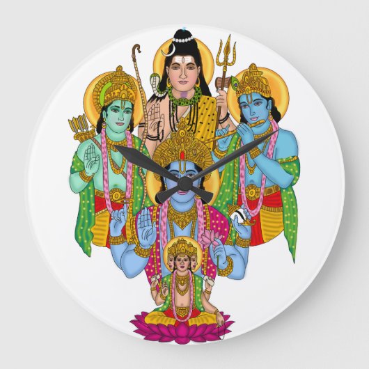 Grande Horloge Ronde Hindu Gods Clock (Recto)