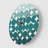 Grande Horloge Ronde Hip Abstrait demi-cercles Fusion Art Motif (Angle)