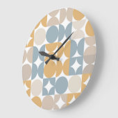 Grande Horloge Ronde Hip demi-cercles Abstraits Fusion industrielle Art (Angle)