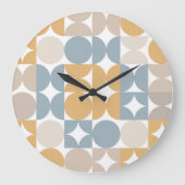 Grande Horloge Ronde Hip demi-cercles Abstraits Fusion industrielle Art (Recto)