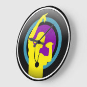 Grande Horloge Ronde Hip hop Wall Clock (Angle)