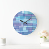 Grande Horloge Ronde Hip House Blue Clock (Maison)