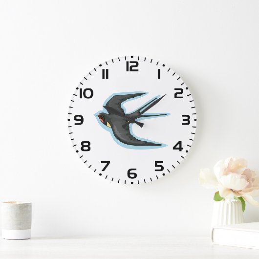 Grande Horloge Ronde Hirondelle en vol
