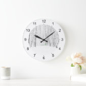 Grande Horloge Ronde Histoire de Noël blanche (Maison)