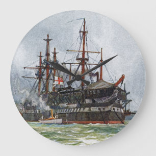 Grande Horloge Ronde HMS Implacable un navire de troisième rang de 74 c