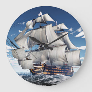 Grande Horloge Ronde HMS Victory, illustration 3D générée par ordinateu