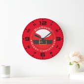 Grande Horloge Ronde Ho Ho Ho joyeux Chritmas (Maison)