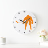 Grande Horloge Ronde Hockey orange (Maison)