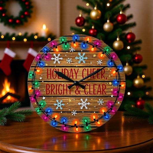 Grande Horloge Ronde Holiday Cheer Bright Lights