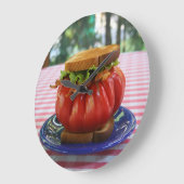 Grande Horloge Ronde Holy Tomato ! (Angle)