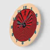 Grande Horloge Ronde Homme dans le labyrinthe (Angle)