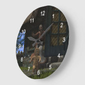 Grande Horloge Ronde Homme de pain d'épice (Angle)