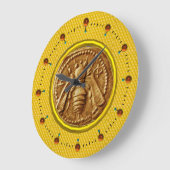 GRANDE HORLOGE RONDE HONEY BEE, BEEKEEPER (Angle)