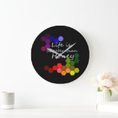 Grande Horloge Ronde Honey Theme With Positive Words (Maison)